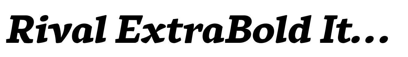Rival ExtraBold Italic